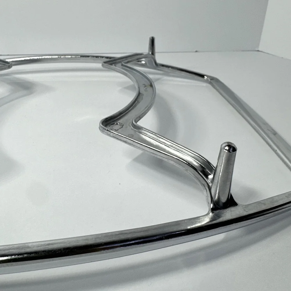 Corning Ware P-10-M-1 Vintage Chrome Casserole‎ Trivet Cradle 10 Inch Silver MCM
